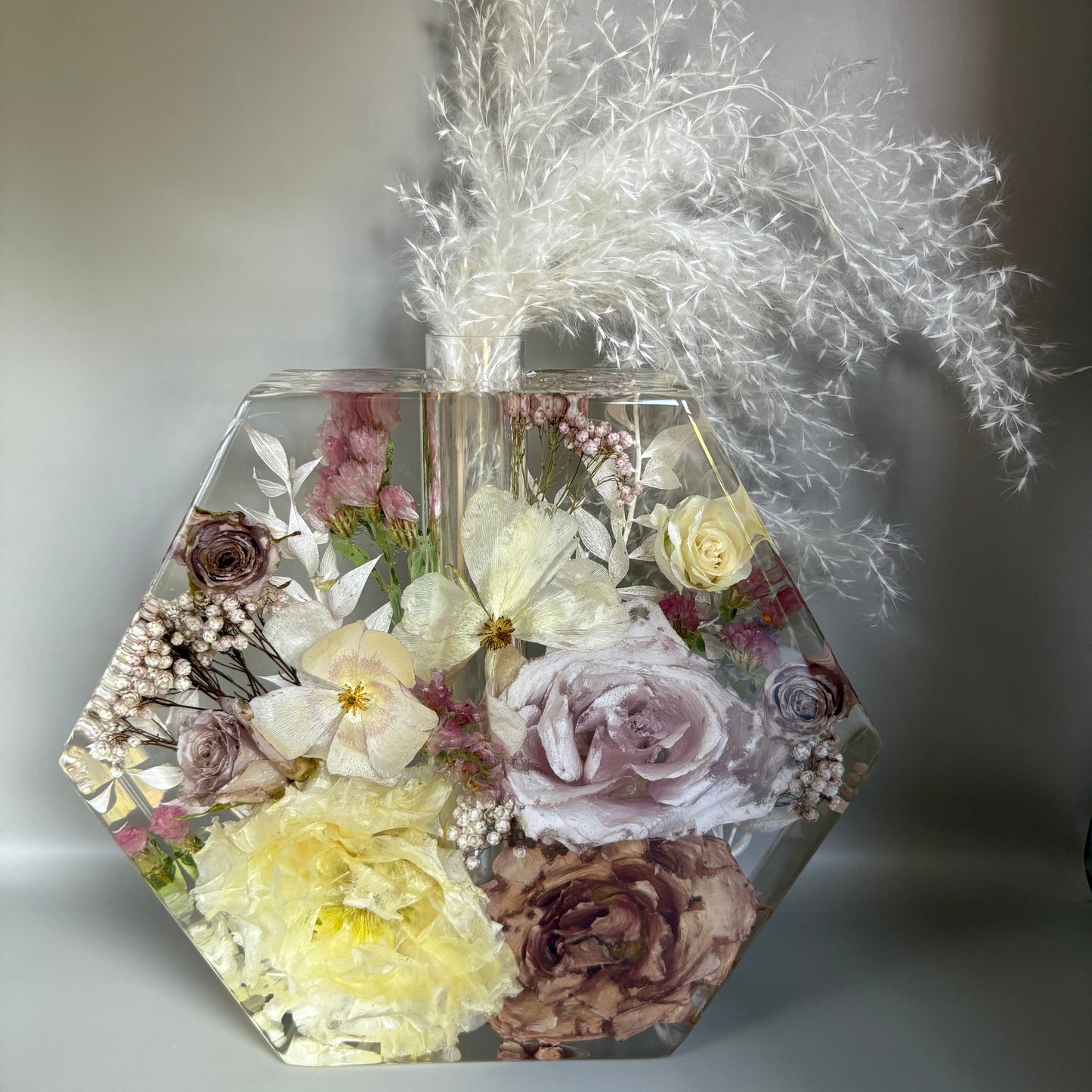 7" Hexagon Test Tube Vase