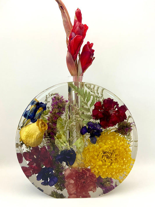 7" Circle Test Tube Vase